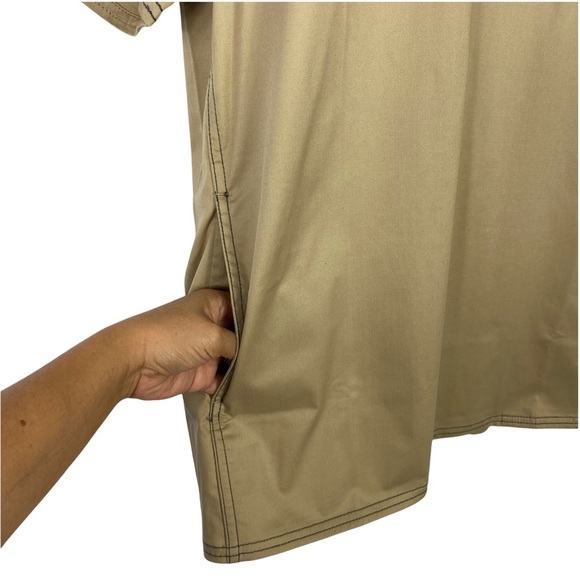 DICKIES Scrub Gen Flex Men's V-Neck Medical Top In Dark Khaki Size Large - Picture 6 of 12